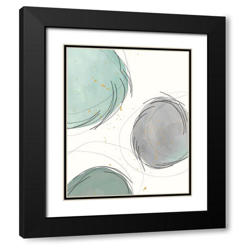 Encircled Orbits I Black Modern Wood Framed Art Print with Double Matting by Moore, Regina