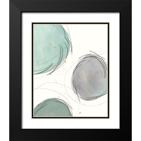 Encircled Orbits I Black Modern Wood Framed Art Print with Double Matting by Moore, Regina