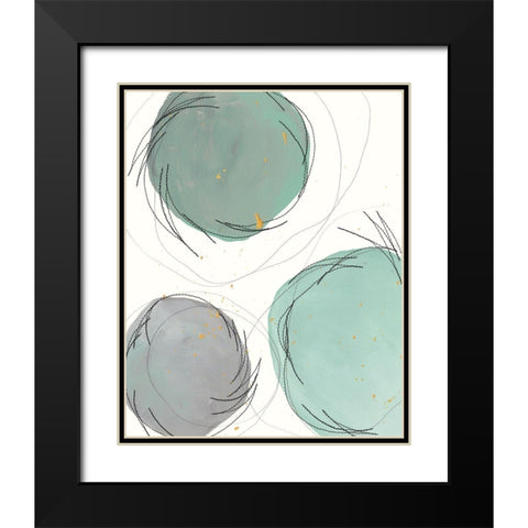 Encircled Orbits II Black Modern Wood Framed Art Print with Double Matting by Moore, Regina