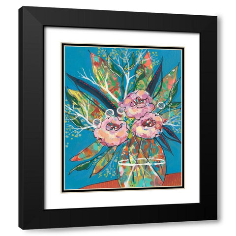 Tumultuous Bouquet I Black Modern Wood Framed Art Print with Double Matting by Moore, Regina