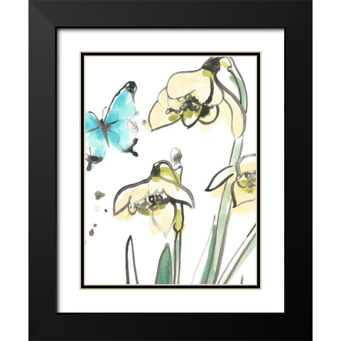 Ink Wash Garden III Black Modern Wood Framed Art Print with Double Matting by Vess, June Erica