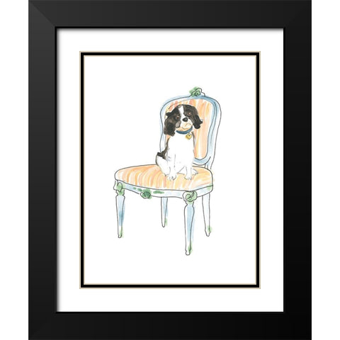 Petite Chien I Black Modern Wood Framed Art Print with Double Matting by Vess, June Erica