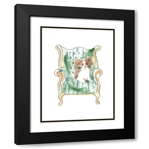 Petite Chien III Black Modern Wood Framed Art Print with Double Matting by Vess, June Erica