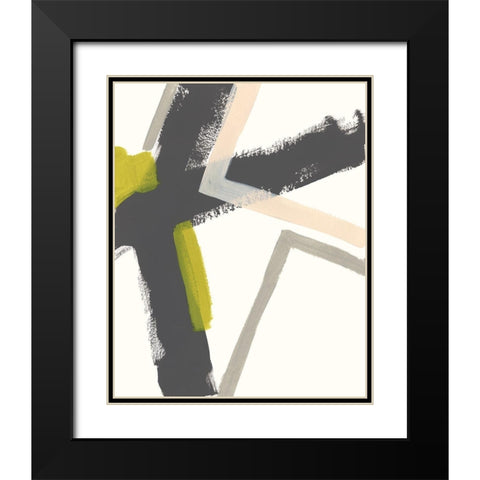 Linear Pulse I Black Modern Wood Framed Art Print with Double Matting by Vess, June Erica