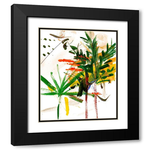 Jungle in My Heart I Black Modern Wood Framed Art Print with Double Matting by Wang, Melissa