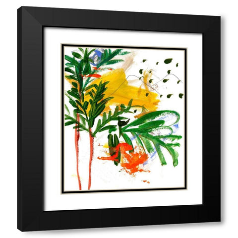 Jungle in My Heart III Black Modern Wood Framed Art Print with Double Matting by Wang, Melissa