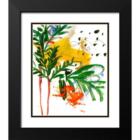 Jungle in My Heart III Black Modern Wood Framed Art Print with Double Matting by Wang, Melissa