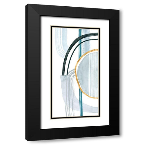 Gradient Gears I Black Modern Wood Framed Art Print with Double Matting by Popp, Grace