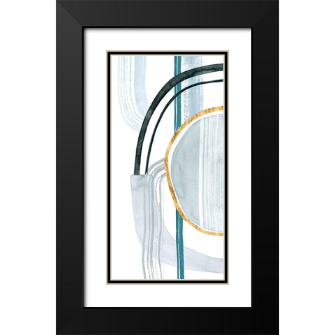 Gradient Gears I Black Modern Wood Framed Art Print with Double Matting by Popp, Grace