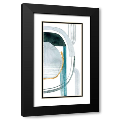 Gradient Gears II Black Modern Wood Framed Art Print with Double Matting by Popp, Grace
