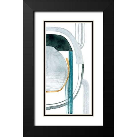 Gradient Gears II Black Modern Wood Framed Art Print with Double Matting by Popp, Grace