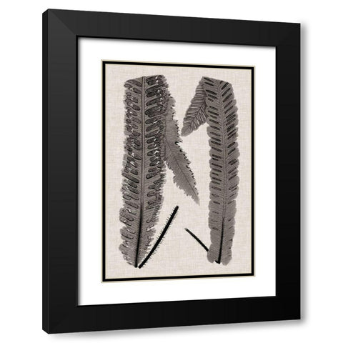 Custom Fern Family III Black Modern Wood Framed Art Print with Double Matting by Lowe
