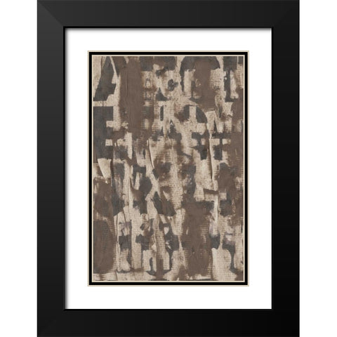 Letters in Stone I Black Modern Wood Framed Art Print with Double Matting by Vision Studio