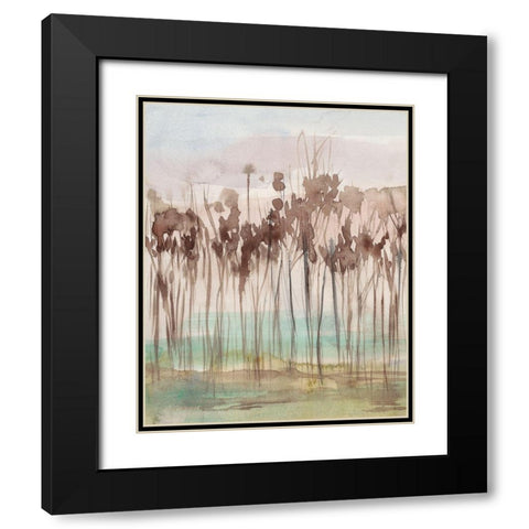 Sienna Treeline I Black Modern Wood Framed Art Print with Double Matting by Goldberger, Jennifer
