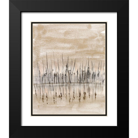 Marshline Reflection II Black Modern Wood Framed Art Print with Double Matting by Goldberger, Jennifer