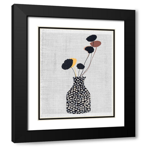 Decorated Vase with Plant II Black Modern Wood Framed Art Print with Double Matting by Wang, Melissa