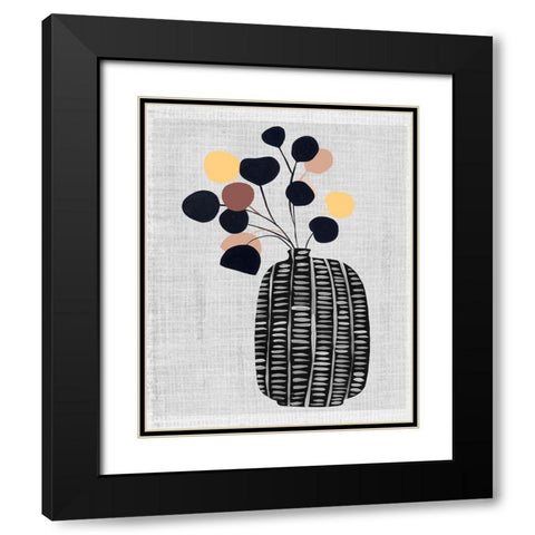 Decorated Vase with Plant III Black Modern Wood Framed Art Print with Double Matting by Wang, Melissa