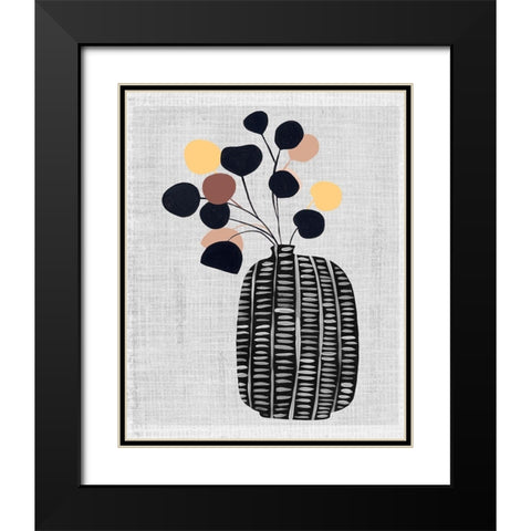 Decorated Vase with Plant III Black Modern Wood Framed Art Print with Double Matting by Wang, Melissa
