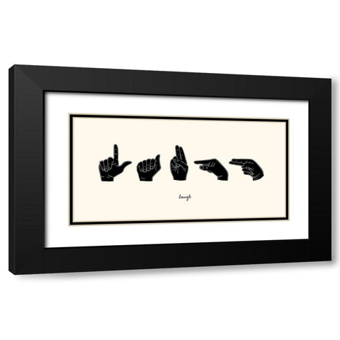 Sign Language III Black Modern Wood Framed Art Print with Double Matting by Scarvey, Emma