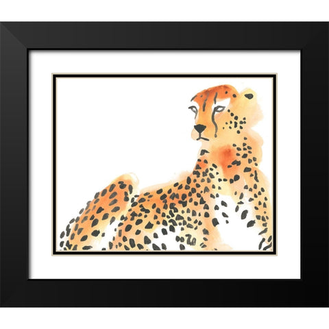 Majestic Cheetah I Black Modern Wood Framed Art Print with Double Matting by Vess, June Erica