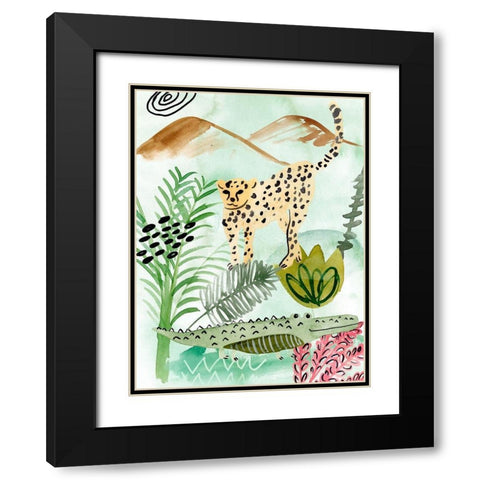 Jungle of Life I Black Modern Wood Framed Art Print with Double Matting by Wang, Melissa