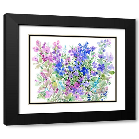 Floral Fragrance I Black Modern Wood Framed Art Print with Double Matting by OToole, Tim