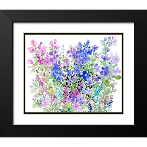 Floral Fragrance I Black Modern Wood Framed Art Print with Double Matting by OToole, Tim