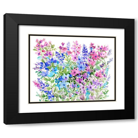 Floral Fragrance II Black Modern Wood Framed Art Print with Double Matting by OToole, Tim