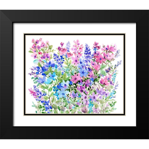 Floral Fragrance II Black Modern Wood Framed Art Print with Double Matting by OToole, Tim