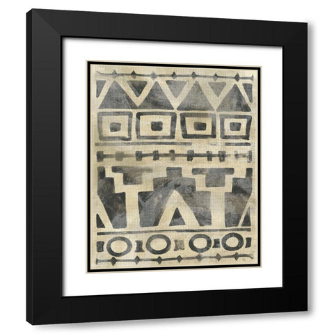 Bazaar Motif III Black Modern Wood Framed Art Print with Double Matting by Vess, June Erica