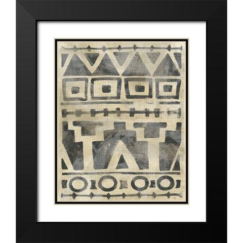 Bazaar Motif III Black Modern Wood Framed Art Print with Double Matting by Vess, June Erica