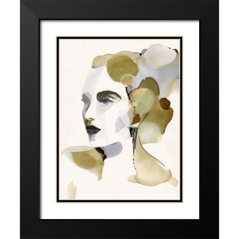 Organic Portrait I Black Modern Wood Framed Art Print with Double Matting by Borges, Victoria