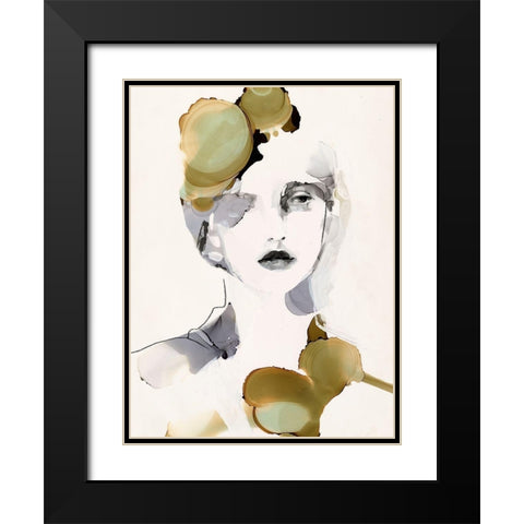 Organic Portrait II Black Modern Wood Framed Art Print with Double Matting by Borges, Victoria