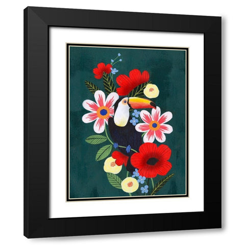 Tropical Toucan I Black Modern Wood Framed Art Print with Double Matting by Popp, Grace