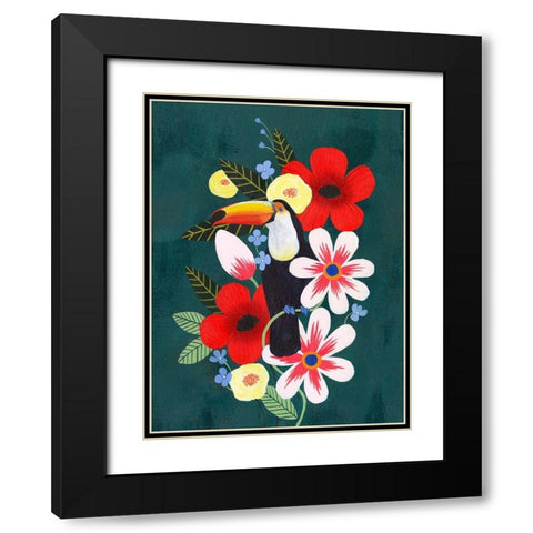 Tropical Toucan II Black Modern Wood Framed Art Print with Double Matting by Popp, Grace