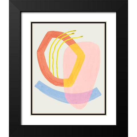 Mod Stitch I Black Modern Wood Framed Art Print with Double Matting by Popp, Grace
