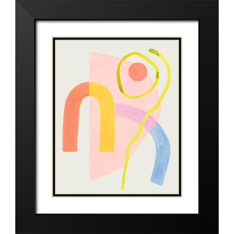 Mod Stitch II Black Modern Wood Framed Art Print with Double Matting by Popp, Grace