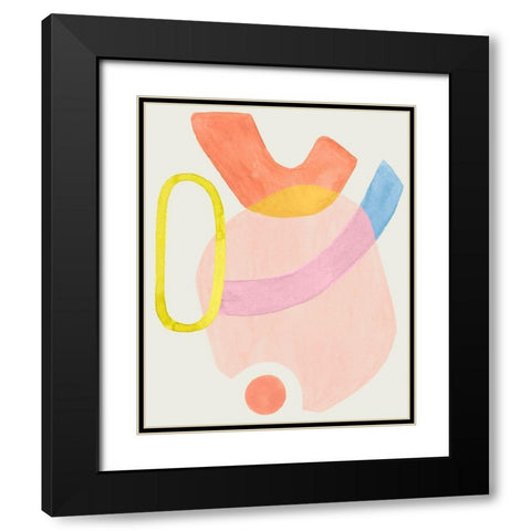 Mod Stitch III Black Modern Wood Framed Art Print with Double Matting by Popp, Grace