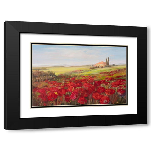 Tuscan Memories II Black Modern Wood Framed Art Print with Double Matting by Iafrate, Sandra