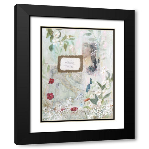 Botticellis Dream II Black Modern Wood Framed Art Print with Double Matting by Iafrate, Sandra