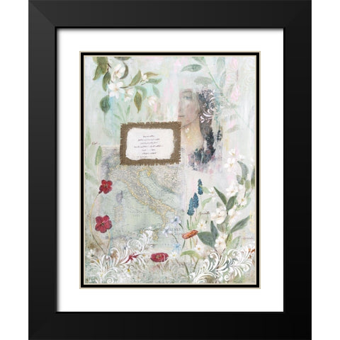 Botticellis Dream II Black Modern Wood Framed Art Print with Double Matting by Iafrate, Sandra