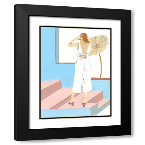 Women in the Garden IV Black Modern Wood Framed Art Print with Double Matting by Wang, Melissa