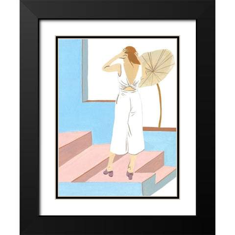 Women in the Garden IV Black Modern Wood Framed Art Print with Double Matting by Wang, Melissa