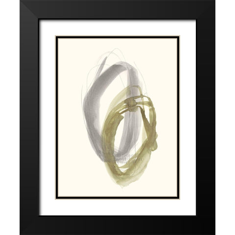 Neutral Rounds II Black Modern Wood Framed Art Print with Double Matting by Goldberger, Jennifer