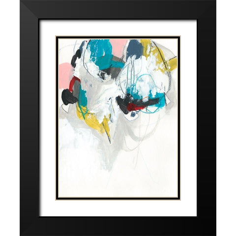 Graffitti Sequence I Black Modern Wood Framed Art Print with Double Matting by Vess, June Erica
