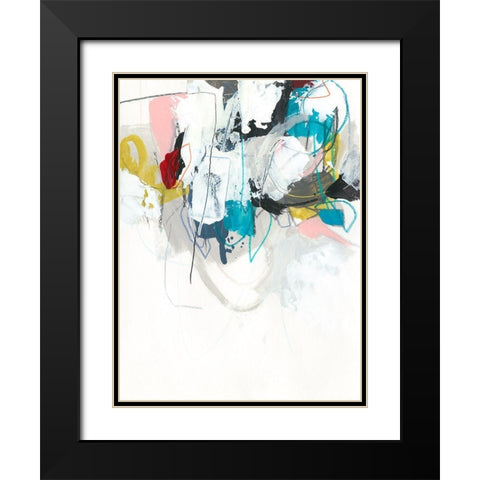 Graffitti Sequence II Black Modern Wood Framed Art Print with Double Matting by Vess, June Erica