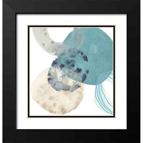 Circlet III Black Modern Wood Framed Art Print with Double Matting by Vess, June Erica