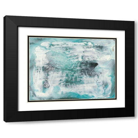 Turquoise Light I Black Modern Wood Framed Art Print with Double Matting by Bramma, Lila