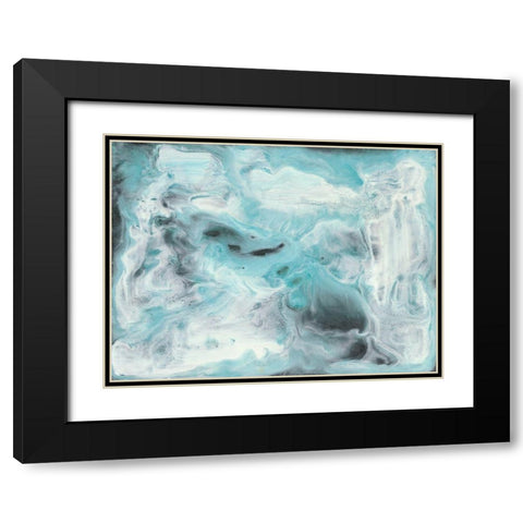 Turquoise Light II Black Modern Wood Framed Art Print with Double Matting by Bramma, Lila