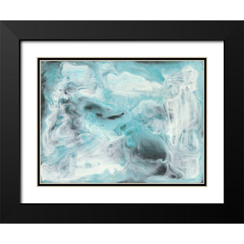 Turquoise Light II Black Modern Wood Framed Art Print with Double Matting by Bramma, Lila